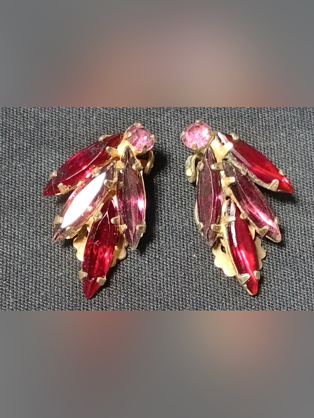 Vintage mid-century “1960” cluster earrings are classic & absolutely stunning